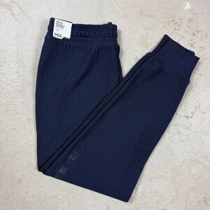 NWT DSG So Soft Ottoman Ribbed Jogger Women’s M Navy Drawstring Textured Pants
